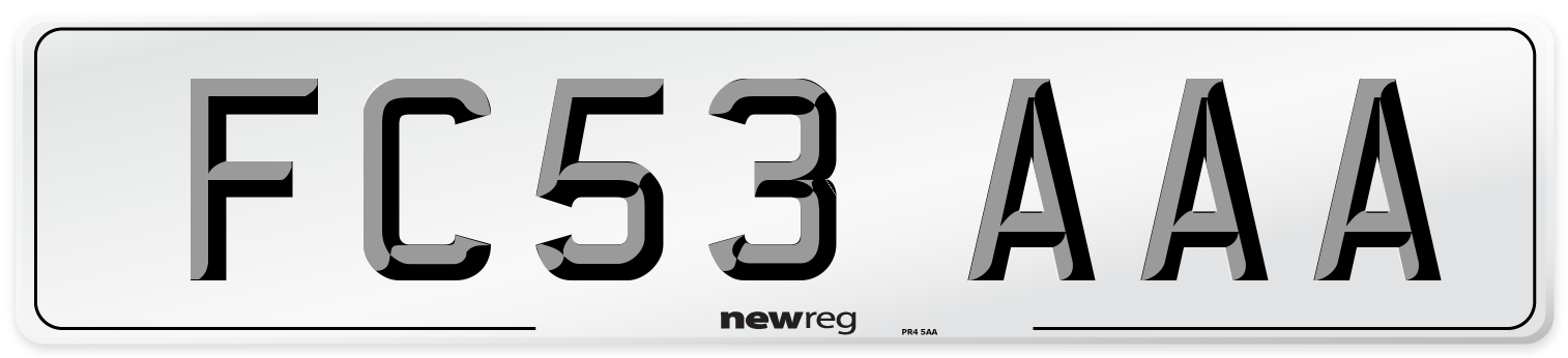 FC53 AAA Number Plate from New Reg